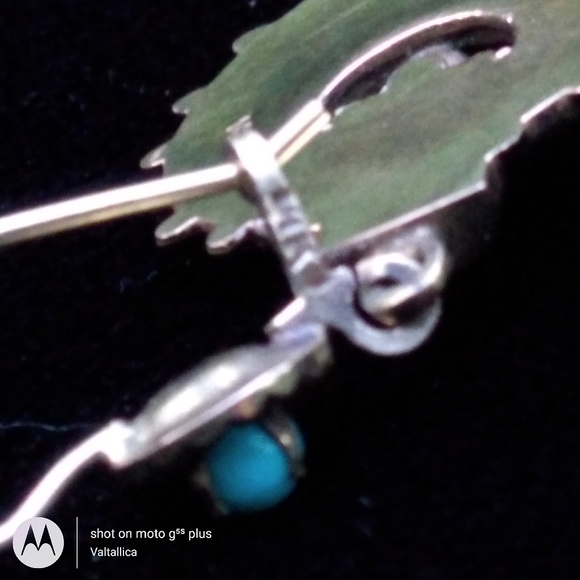 c.1800s VICTORIAN 14K Gold Turquoise Drop Earrings ANTIQUE - Picture 6 of 12